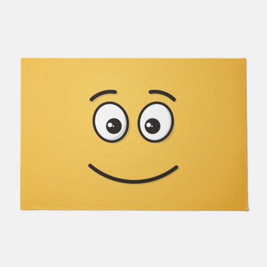 Glimlend gezicht met open ogen deurmat (Voorkant)