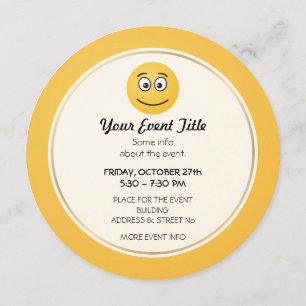 Glimlend gezicht met open ogen kaart