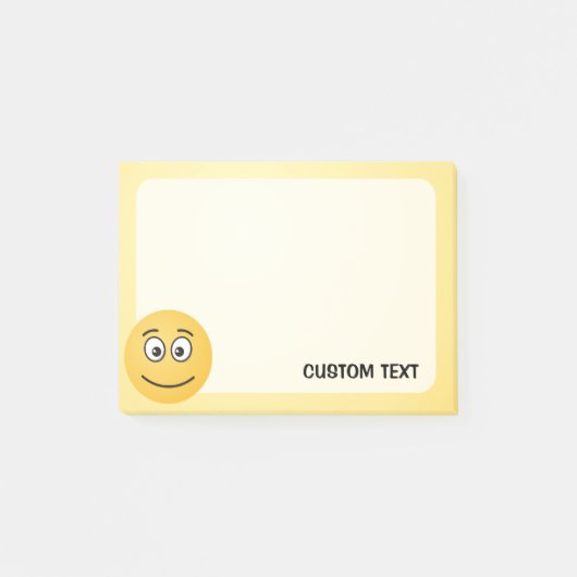 Glimlend gezicht met open ogen post-it® notes (Voorkant)