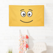 Glimlend gezicht met open ogen spandoek (Insitu)