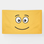 Glimlend gezicht met open ogen spandoek (Horizontaal)