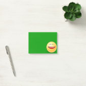 Glimlend gezicht op groene post Het Nota Post-it® Notes (Kantoor)
