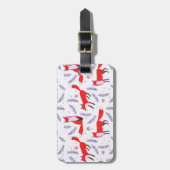 Glimlende bossen bos Greenery Red Fox Bagagelabel (Voorkant verticaal)