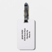 Glimlende bossen bos Greenery Red Fox Bagagelabel (Achterkant verticaal)