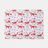 Glimlende bossen bos Greenery Red Fox Deurmat (Voorkant)