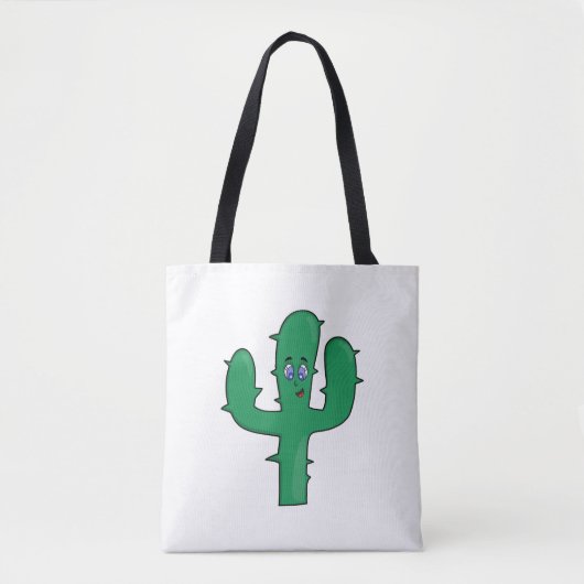 glimlende cactus draagtas (Voorkant)