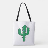 glimlende cactus draagtas (Achterkant)