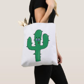 glimlende cactus draagtas (Dichtbij)