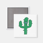 glimlende cactus magneet (Voorkant / Achterkant)