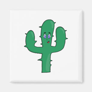 glimlende cactus magneet