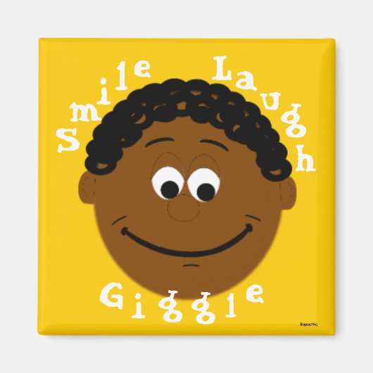 Glimlende gezichten Etnic Boy Magneet (Voorkant)