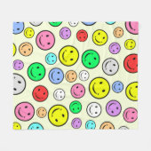 glimlende gezichten fleece deken (Voorkant (Horizontaal))