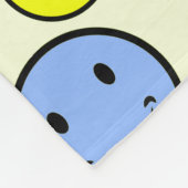 glimlende gezichten fleece deken (Hoek)