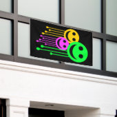 glimlende gezichten spandoek (Buitenkant Gebouw)