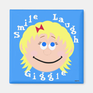 Glimlende gezichten voor blauw eyed Girl Magneet
