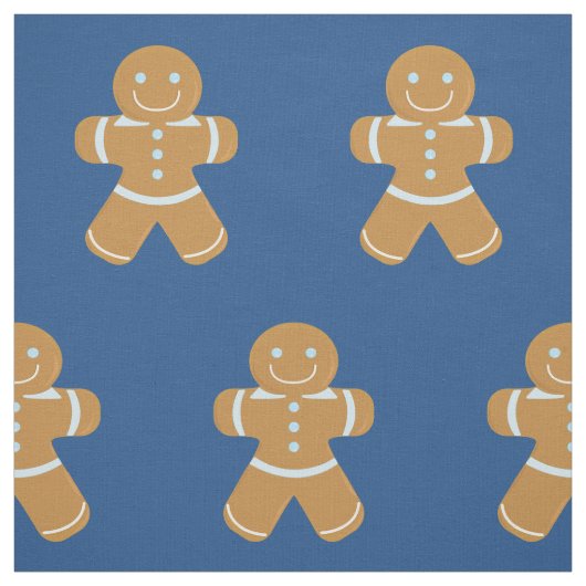 Glimlende gingerbroodman stof (Swatch)