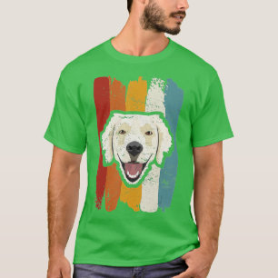 Glimlende Golden Retriever Retro (1) T-shirt