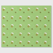 Glimlende groene theezak cadeaupapier (Vlak)