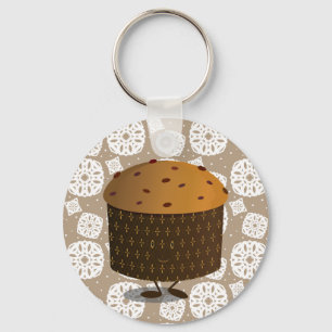Glimlende Panettone Sleutelhanger