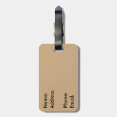 glimlende tortoise bagagelabel (Achterkant verticaal)