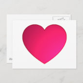 Glimmend Cherry Red Heart Briefkaart (Voorkant / Achterkant)