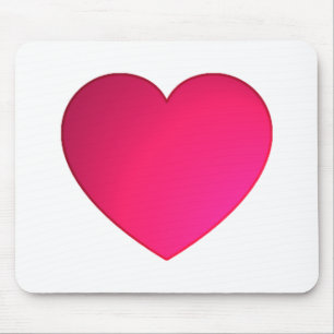 Glimmend Cherry Red Heart Muismat