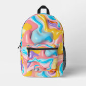 Glimmend plastic Abstract vocht Bedrukte Rugzak (Voorkant)