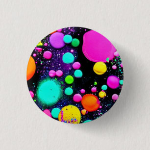 Glimmende Abstracte kunst Ronde Button 3,2 Cm