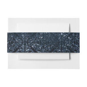 Glimmende marine grunge   Donker saphiren blauw da Uitnodigingen Wikkel