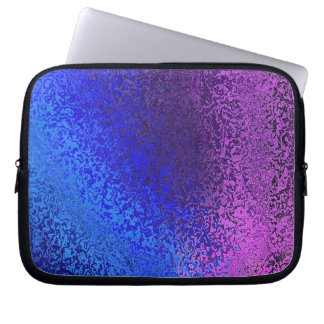 Glimmende tinten in blauw en Paarse Laptop Sleeve