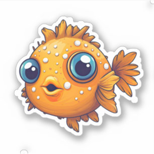 Glimmer de gouden kogelvis sticker