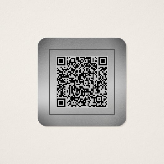Glimmer Dust QR Code Photo Profile Card Vierkante Visitekaartjes (Achterkant)