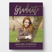 Glimmer EDITABLE COLOR Afstuderen Plaque Fotoplaat (voorkant)