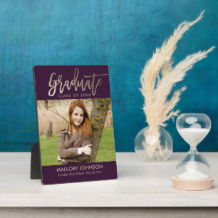 Glimmer EDITABLE COLOR Afstuderen Plaque Fotoplaat