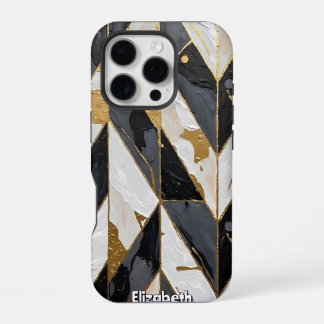 Glimmer gebroken: gouden aderen iPhone 16 pro hoesje