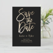 Glimmer met penseelvenster Opslaan op de datumkaar Save The Date (Staand voorkant)