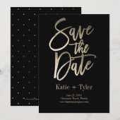 Glimmer met penseelvenster Opslaan op de datumkaar Save The Date (Voorkant / Achterkant)