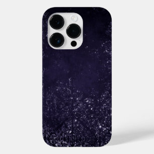Glimmerende Indigo Grunge   Midnight Paarse Damask Case-Mate iPhone 14 Pro Hoesje