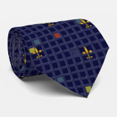 Glimmericks Fleur de Lis Grid Stropdas (Opgerold)
