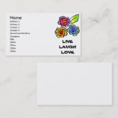 Glimmericks Floral 3 Cartes de visite (Devant / Derrière)