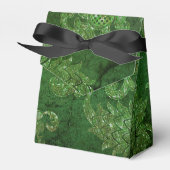 Glimmering Emerald Green  Damask Bedankdoosjes (Voorkant Zijde)