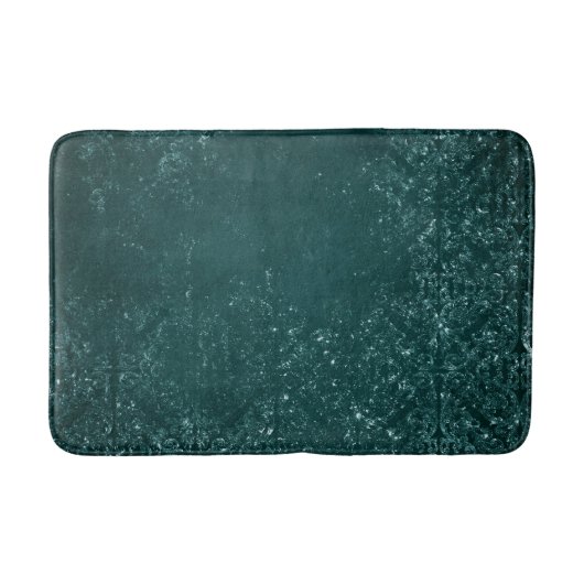 Glimmery Blauwgroen Grunge | Rich Dark Green Glam  Badmat (Voorkant)