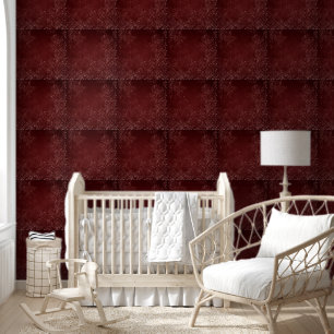 Glimmery Henna Grunge Rich Blood Red Glam Damask Behang
