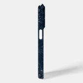 Glimmery Navy Grunge | Donker saffierblauw damast Case-Mate iPhone Case (Achterkant / Rechts)
