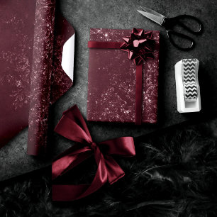 Glimmery Wine Grunge Sangria Bordeaux Damask Cadeaupapier