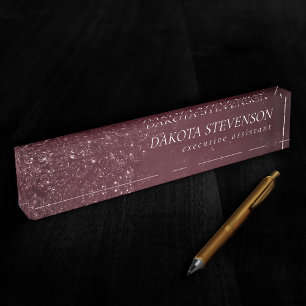 Glimmery Wine Grunge Sangria Bordeaux Damask Naambordje