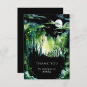 Glimworm Bos Verjaardag Bedankkaart (Voorkant / Achterkant)