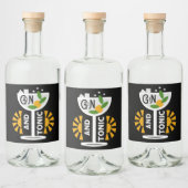  glin en tonische kunst likeurfles etiket (Flessen)