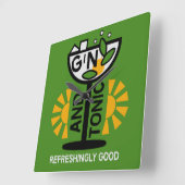  glin en tonische kunst vierkante klok (Hoek)