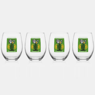  glin en tonische kunst wijnglas zonder voet